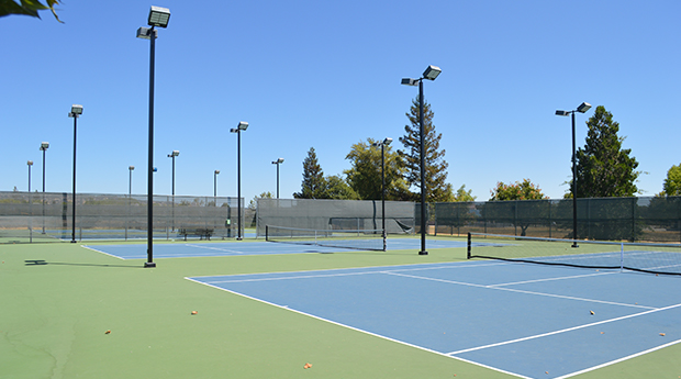Eight Lighted Tennis Courts