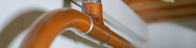 Copper water Pipe typical of household installation