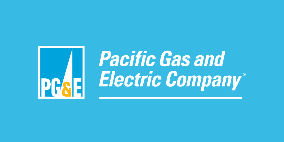 PG&E logo on the left and 