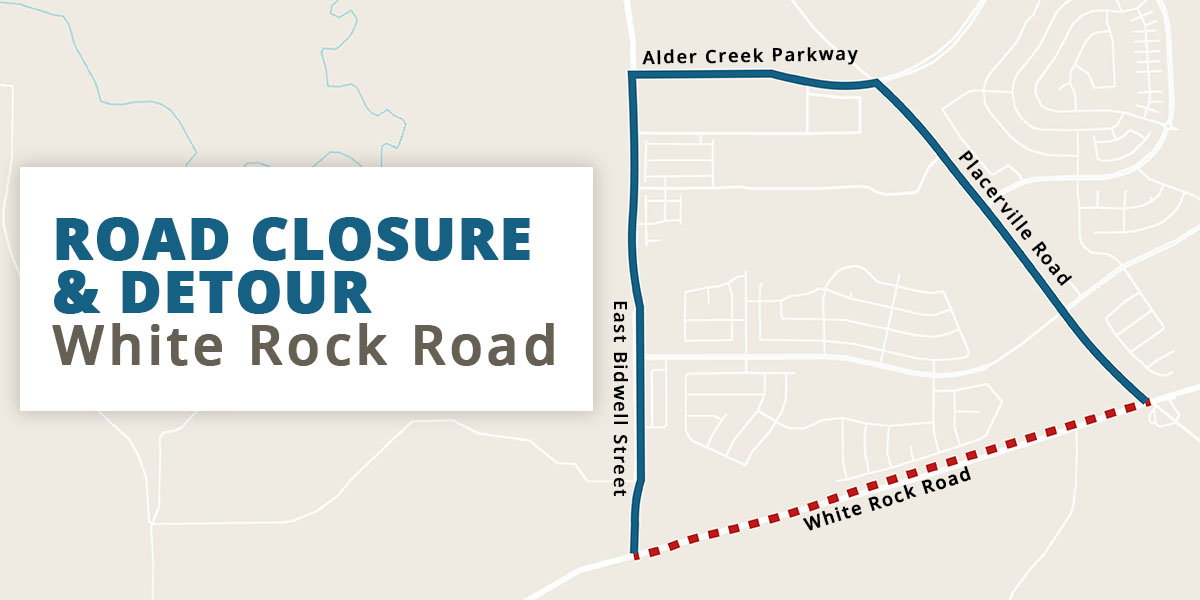 White Rock Detour July 2021 graphic showing what areas are closed and detour options