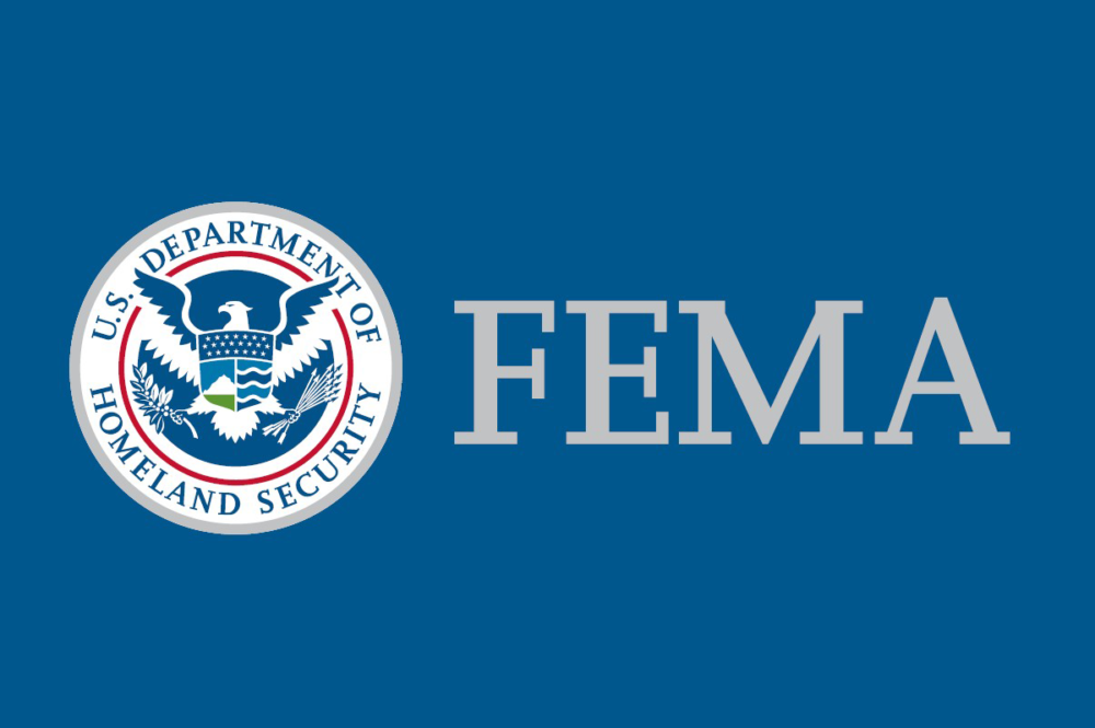 FEMA Logo on a blue background