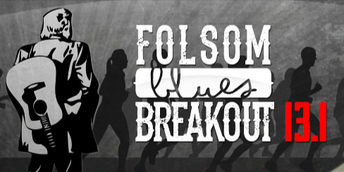 Folsom Blues Half Marathon Icon with illustrated image of Johnny Cash holding Guitar