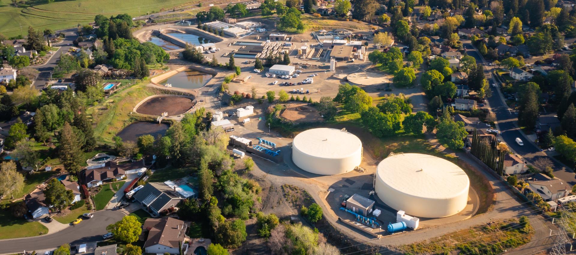 Aerial of Water Treatment Plant
